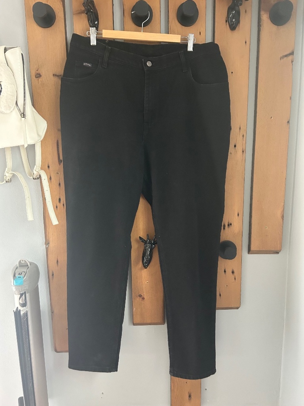 Riders Black Straight Leg Jeans